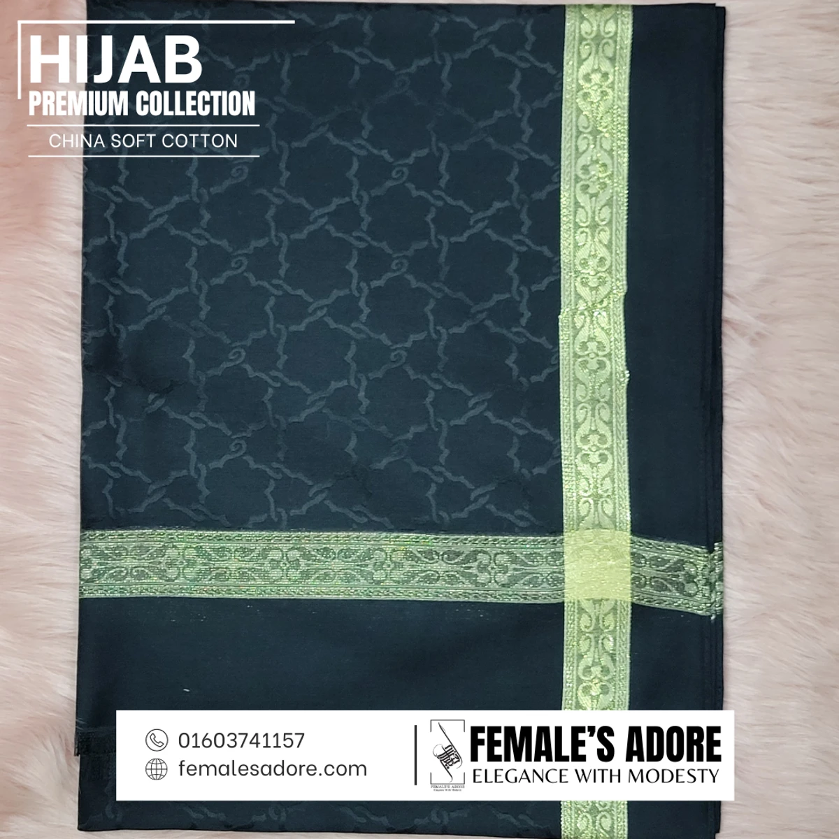 CHINA CLASSIC COTTON HIJAB 80/30 INCH