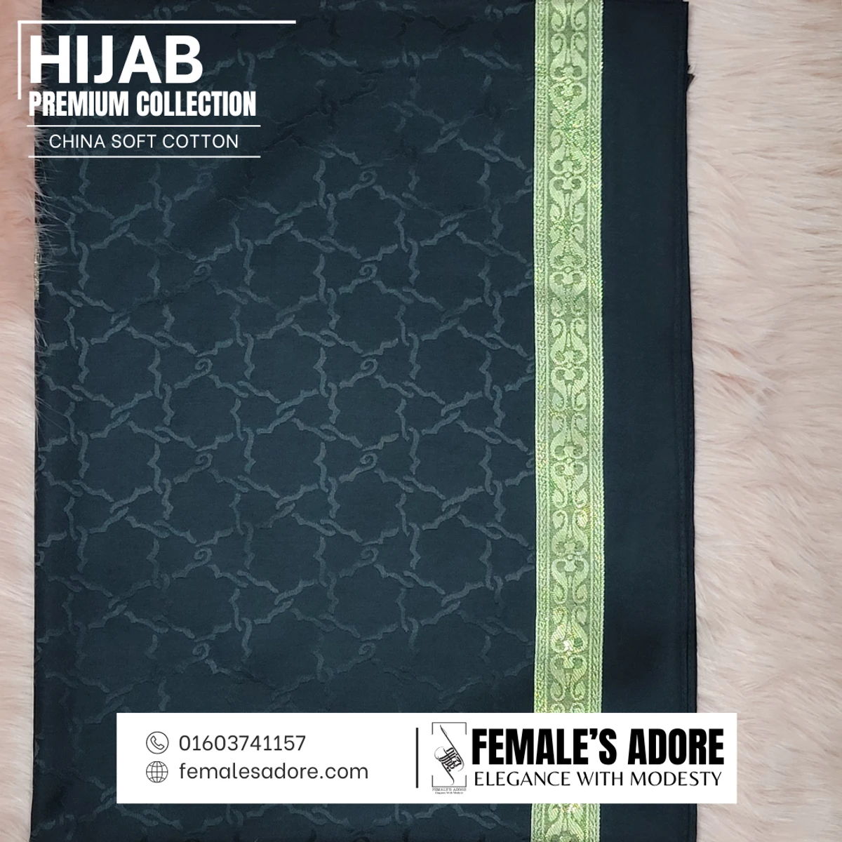 CHINA CLASSIC COTTON HIJAB 80/30 INCH