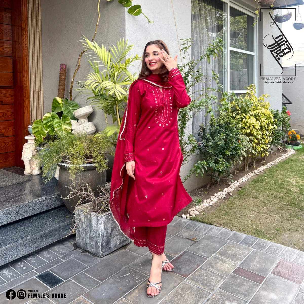 Maroon Aurora | Sitara Work 3PCS SET