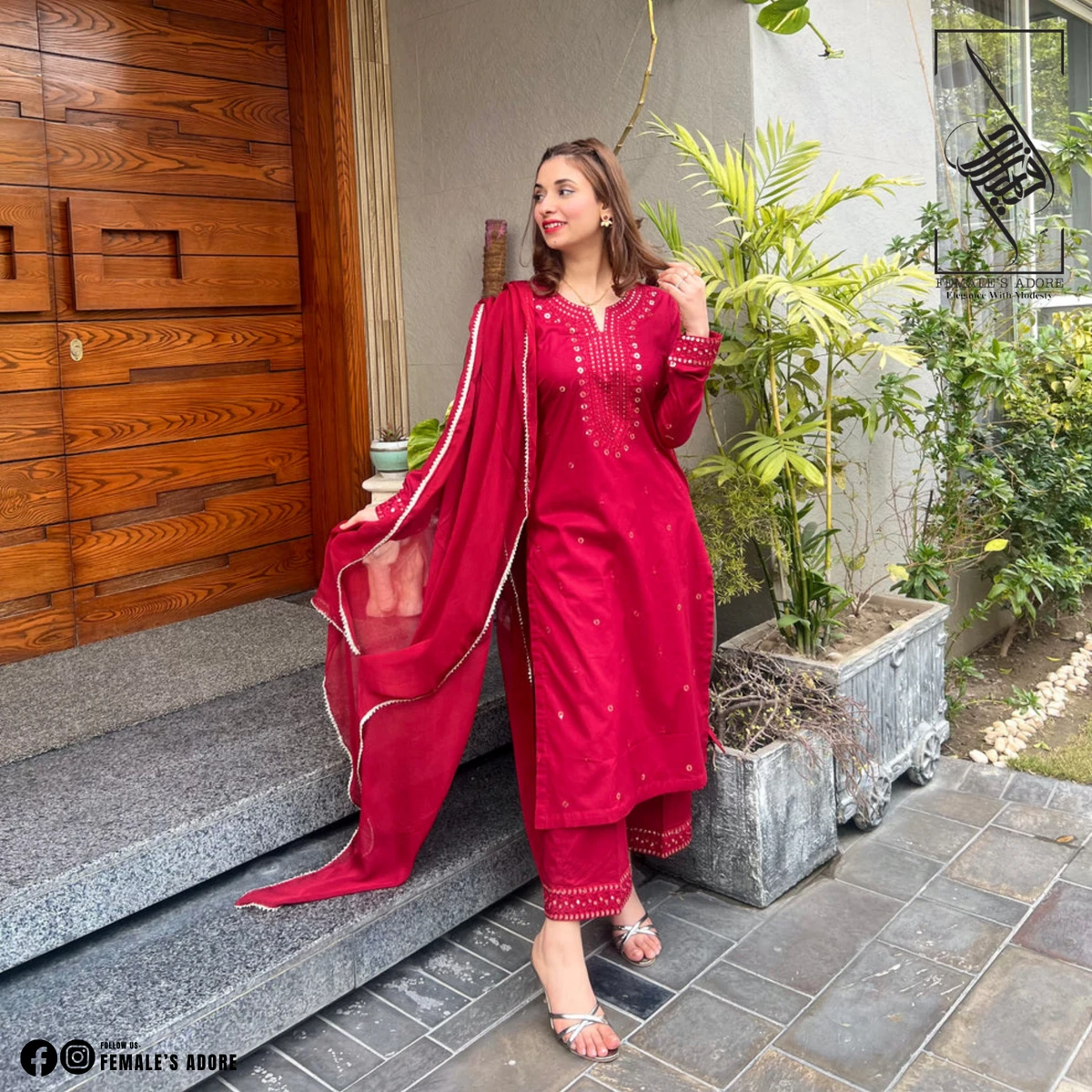 Maroon Aurora | Sitara Work 3PCS SET