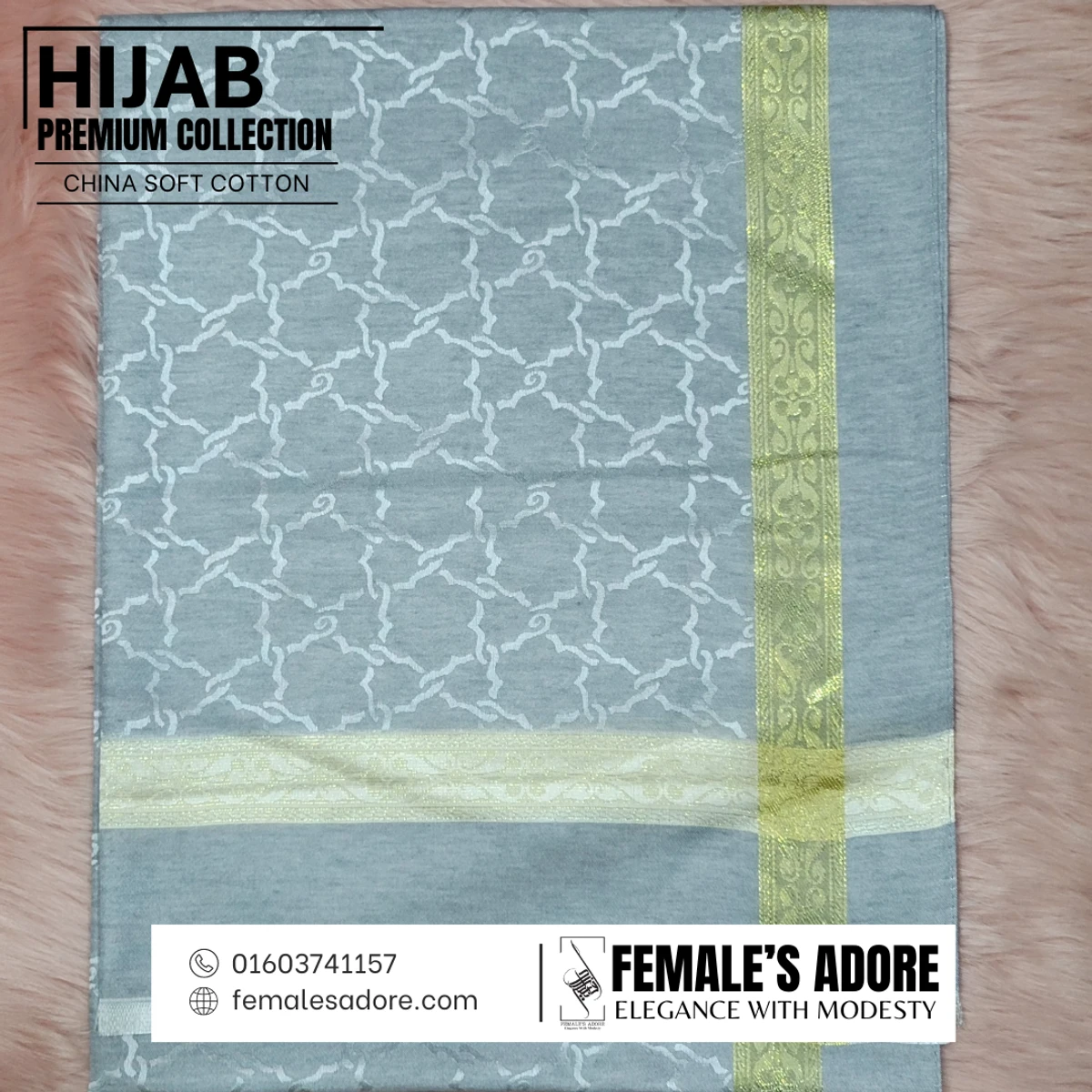 CHINA CLASSIC COTTON HIJAB 80/30 INCH