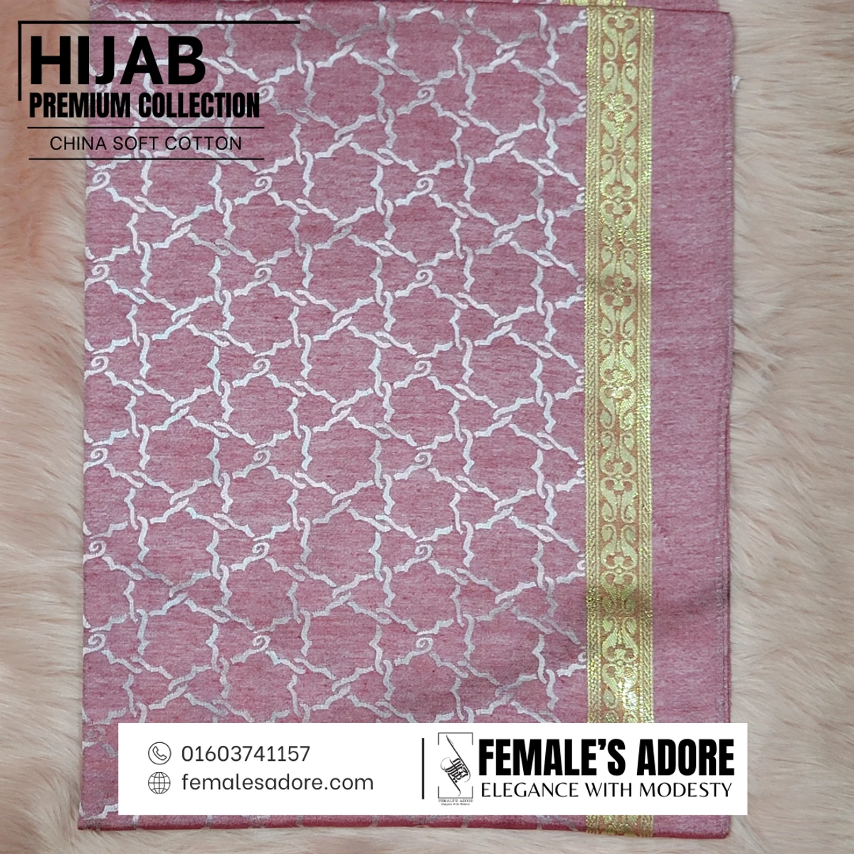 CHINA CLASSIC COTTON HIJAB 80/30 INCH