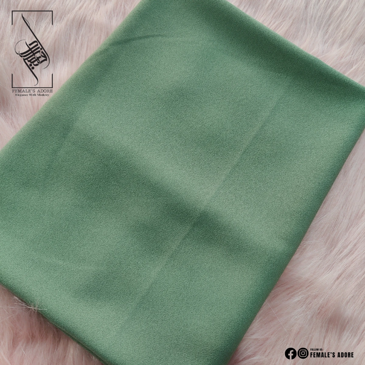 KOREAN MOSS CREPE HIJAB 75/33 INCH