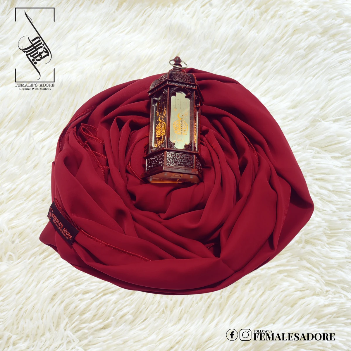 PREMIUM DUBAI CHERRY HIJAB 90/30 INCH