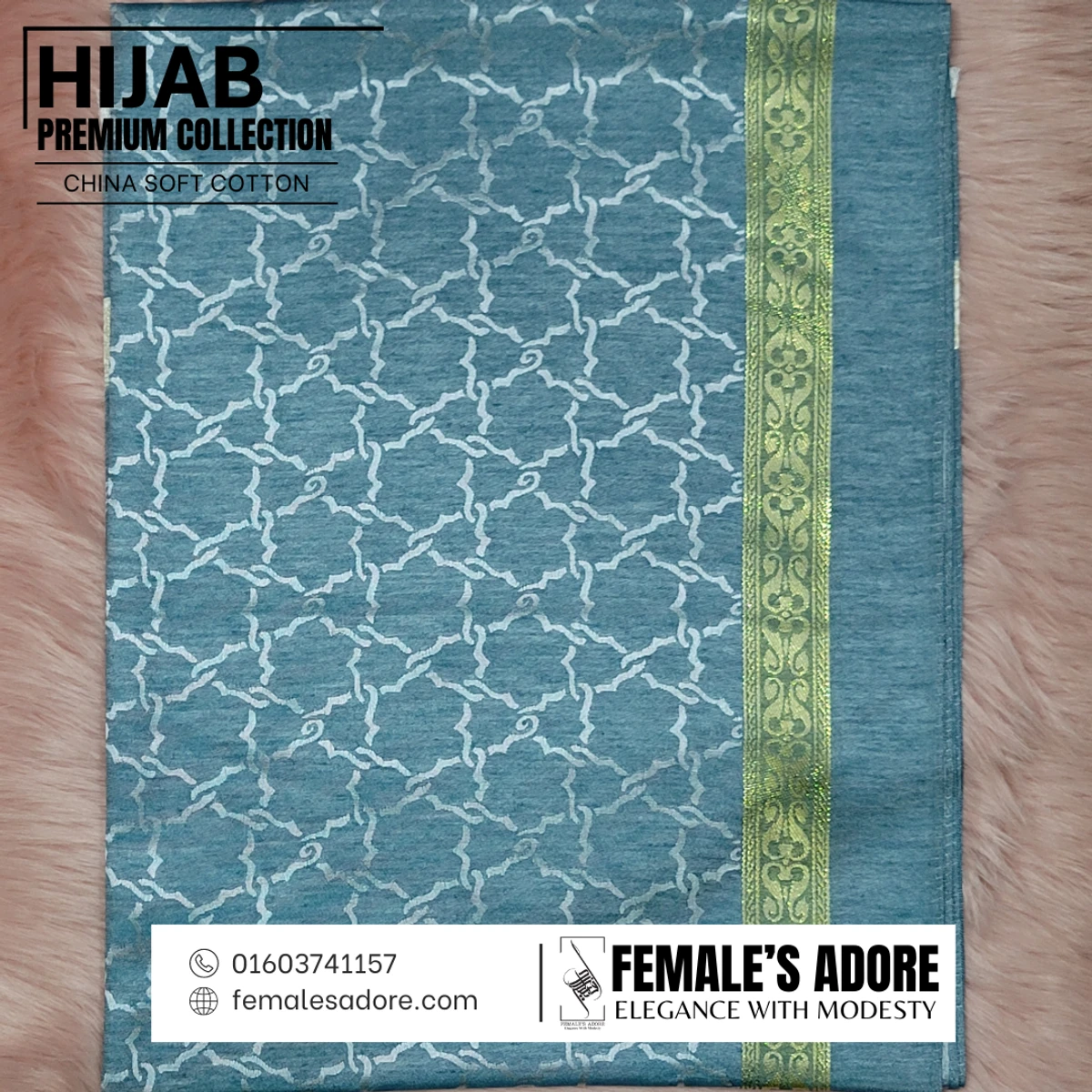 CHINA CLASSIC COTTON HIJAB 80/30 INCH