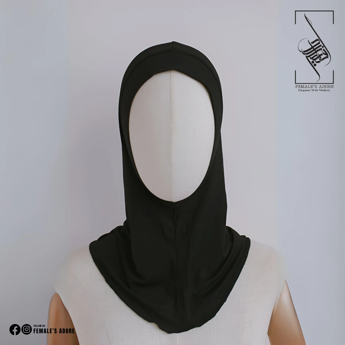 BLACK NINJA HIJAB CAP