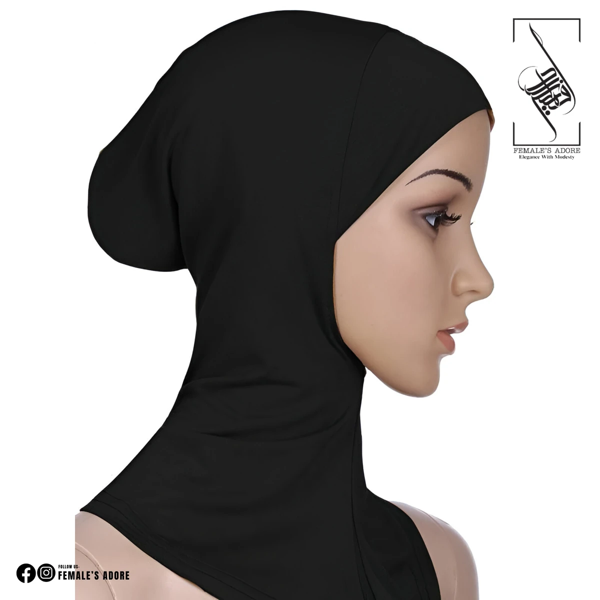 BLACK NINJA HIJAB CAP