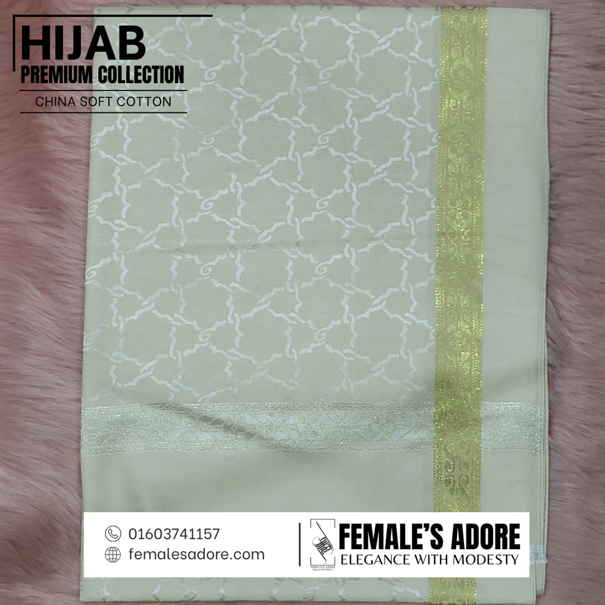 CHINA CLASSIC COTTON HIJAB 80/30 INCH