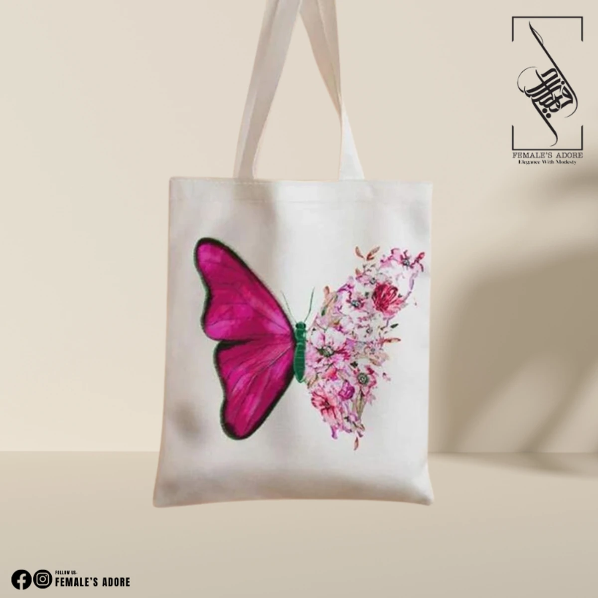 CANVAS TOTE BAG - BUTTERFLY 02